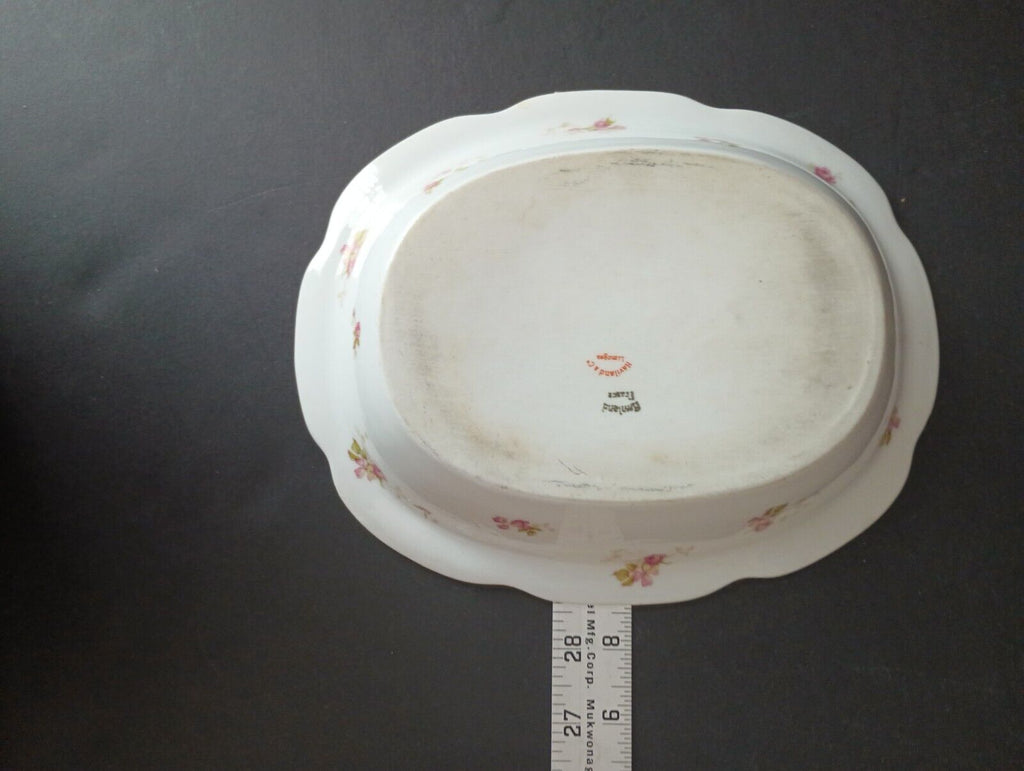 Haviland Limoges Set Two Serving Platters & Vegetable Bowl Gold Trim (lot 371)
