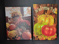 Thanksgiving Fall Picture Wall Decor Pumpkin Mums ONE Lights Up (lot 3096)