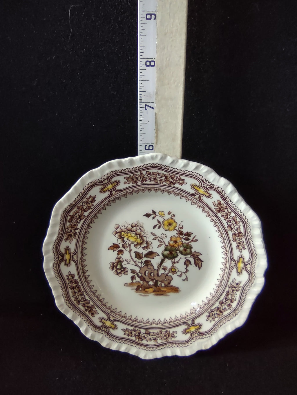 Vintage Masons Bread Butter Plate Ironstone Manchu Brown (Lot 5640)