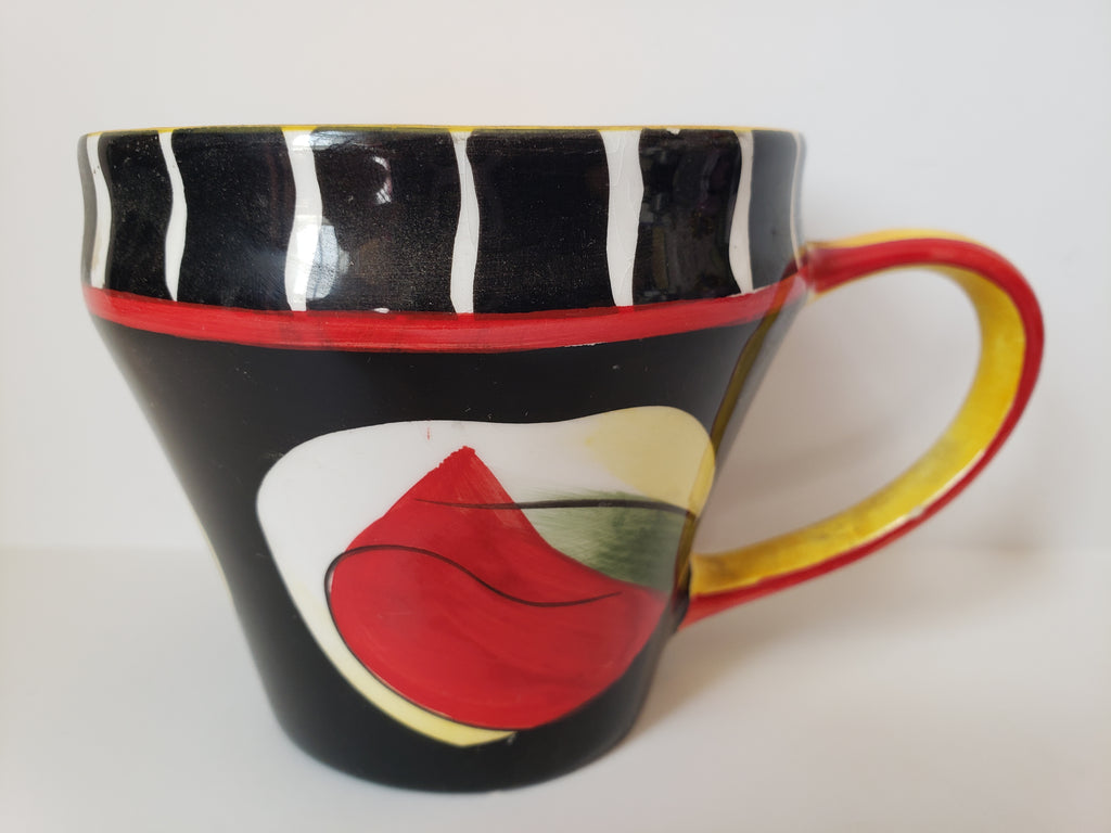 Vintage Disaronno Originale Ceramic Collectible Cup Mug Red Black (lot 2157)