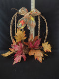Rustic Harvest/Thanksgiving/Fall Pumpkin Grape Vine Wall Hanging (Lot 3429)
