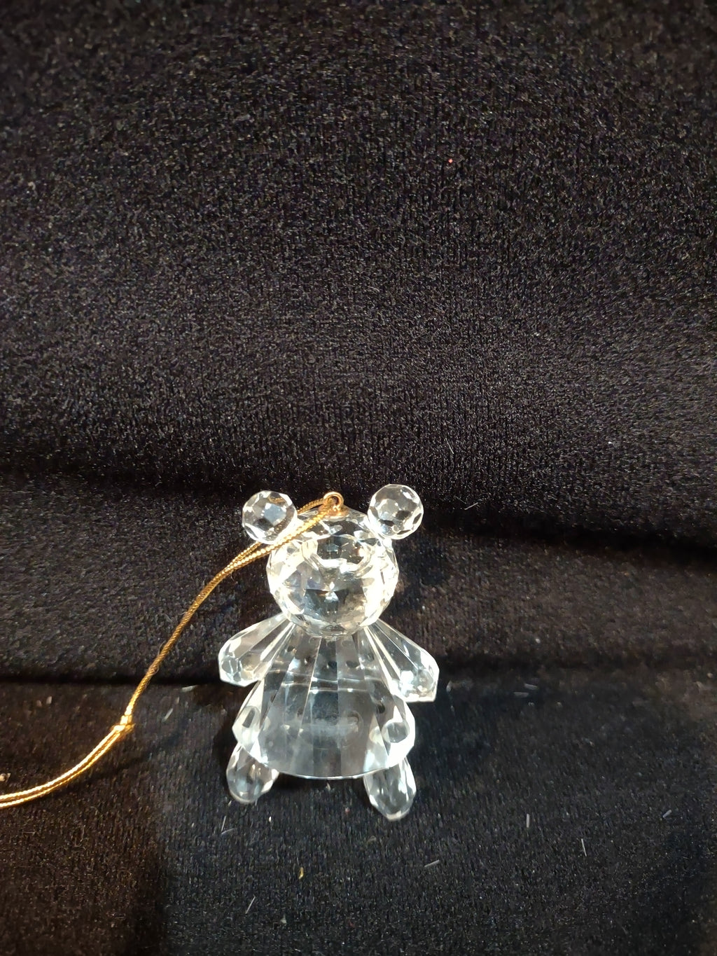 Christmas Celebrations 2" Reflections Crystal Bear Red Bow Tie Ornament (Lot4153