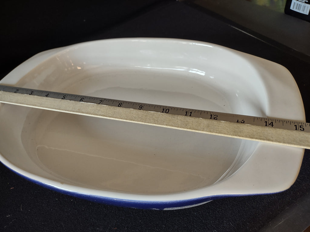 Roscho Coblat Blue 3 Qt Casserole Ceramic for Oven Microwave (lot 5218)