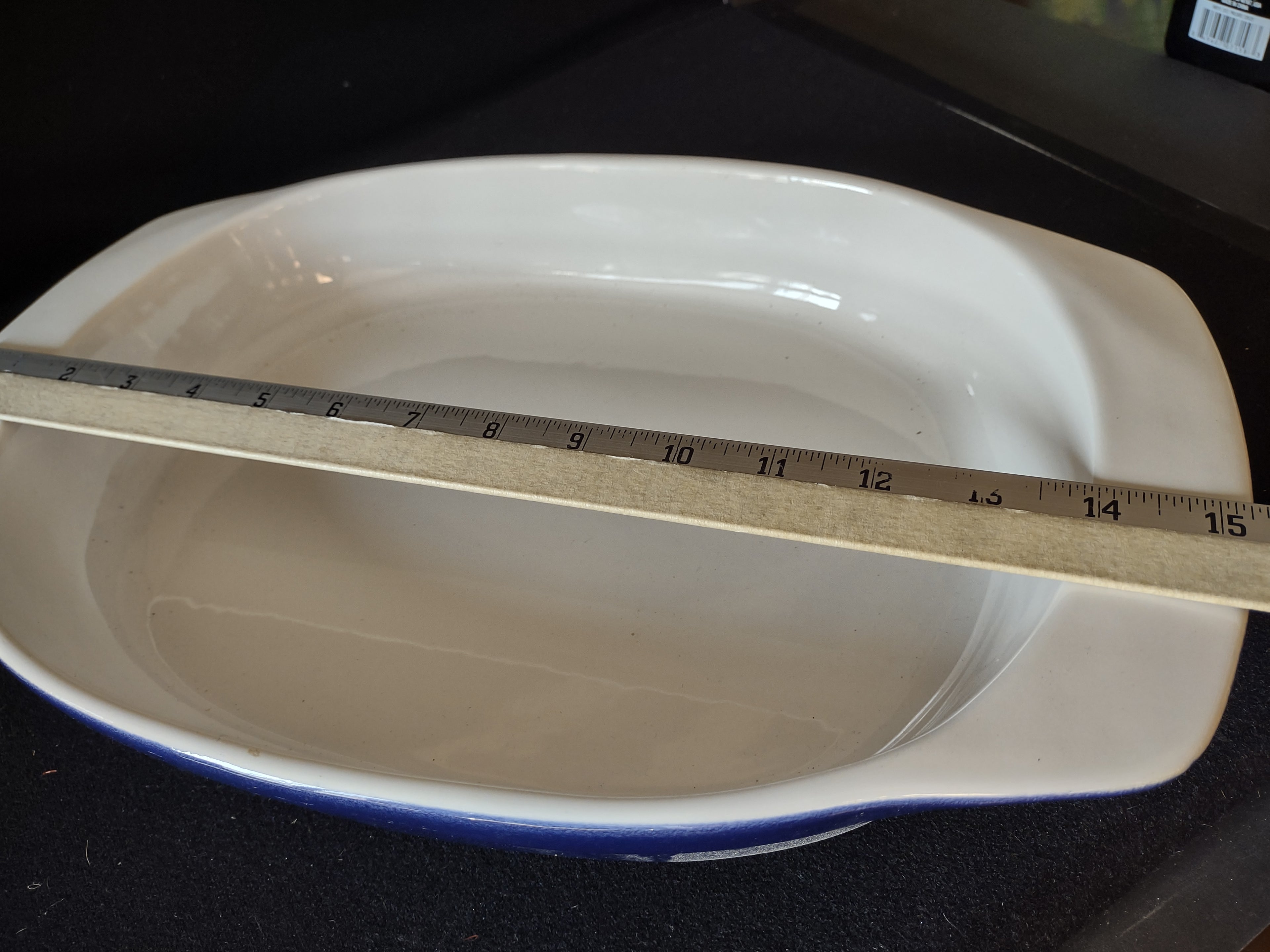 Roscho Coblat Blue 3 Qt Casserole Ceramic for Oven Microwave (lot 5218)