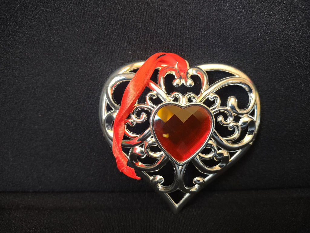 Lenox Red Gem Heart Christmas Tree Ornament (lot 1662)