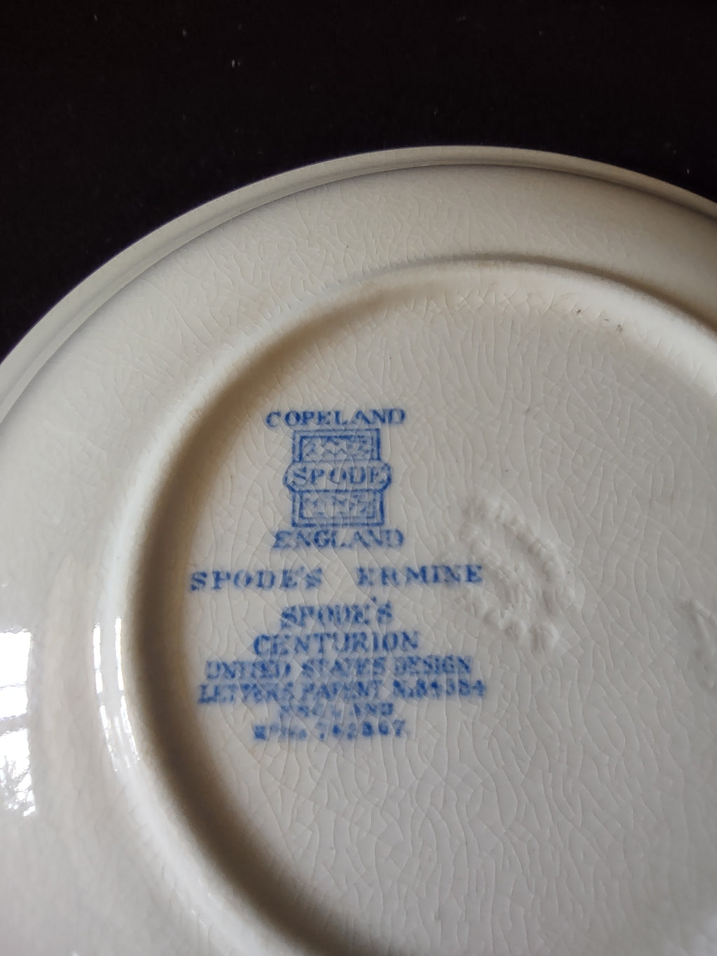 Vintage Copeland Spode Cereal Bowl Earthenware Blue Ermine Set Of 3 (Lot 5763)