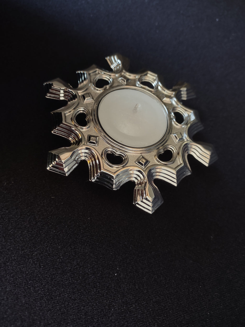 Christmas Lenox Snowflake Votive Tea Light Holder Silverplated (lot 1666)