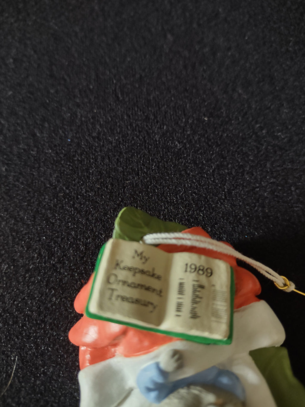 Vintage 1989 Hallmark Collect Dream Club Ornament Mouse Leaf Hammock (Lot 4791)