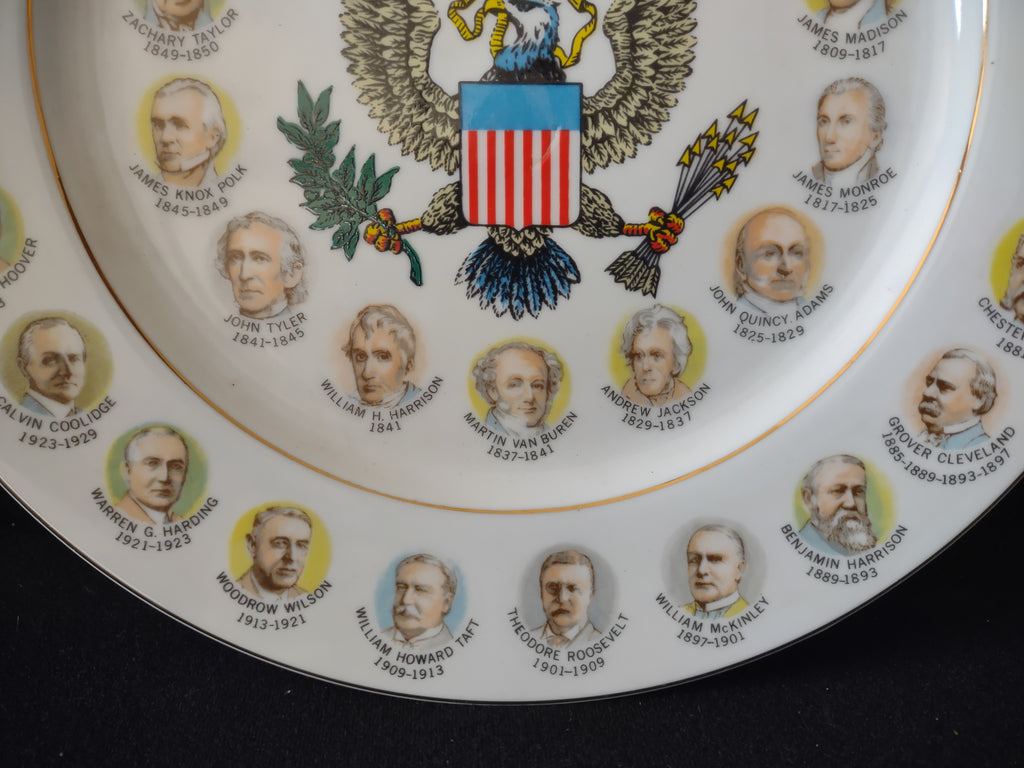 Vintage Japan Two Hundred Years of Presidents Wall Plate (lot 5288)