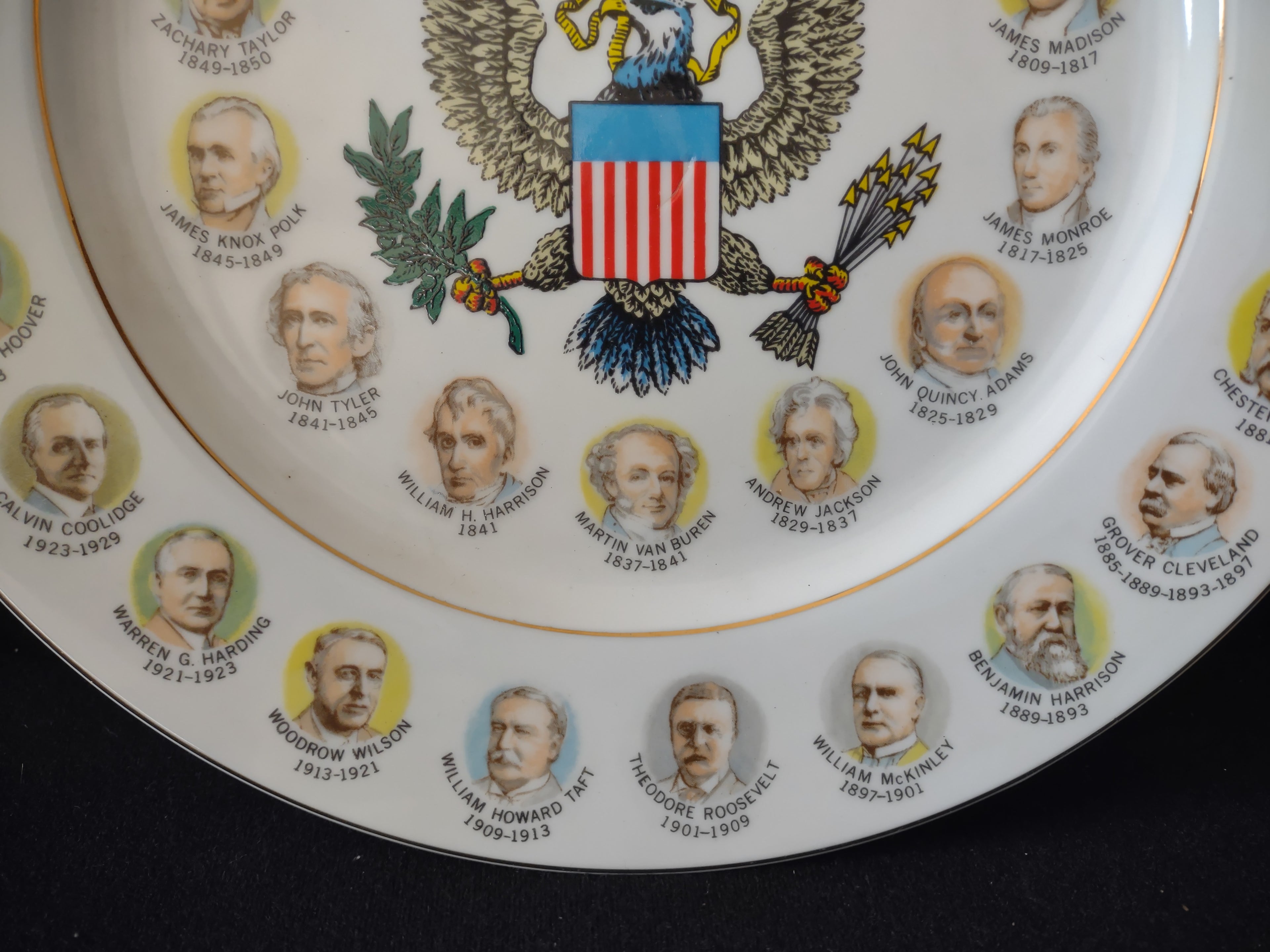 Vintage Japan Two Hundred Years of Presidents Wall Plate (lot 5288)