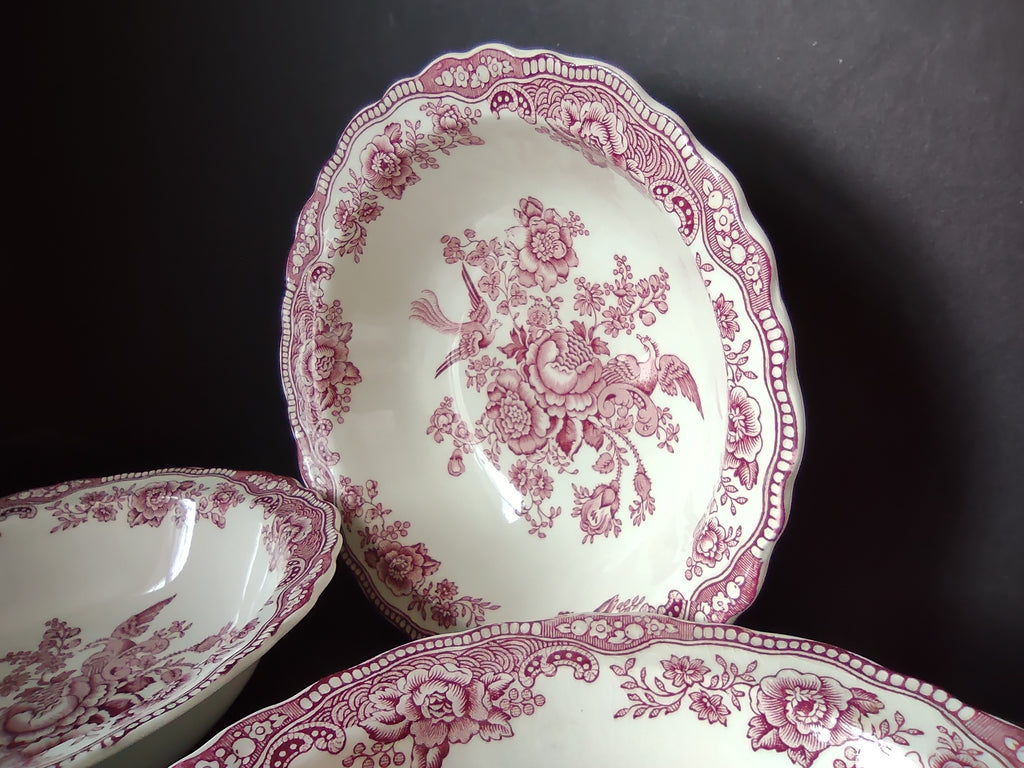 Vintage Crown Ducal England Ironstone Bristol Soup Cereal Bowl x 3 (lot 5636)