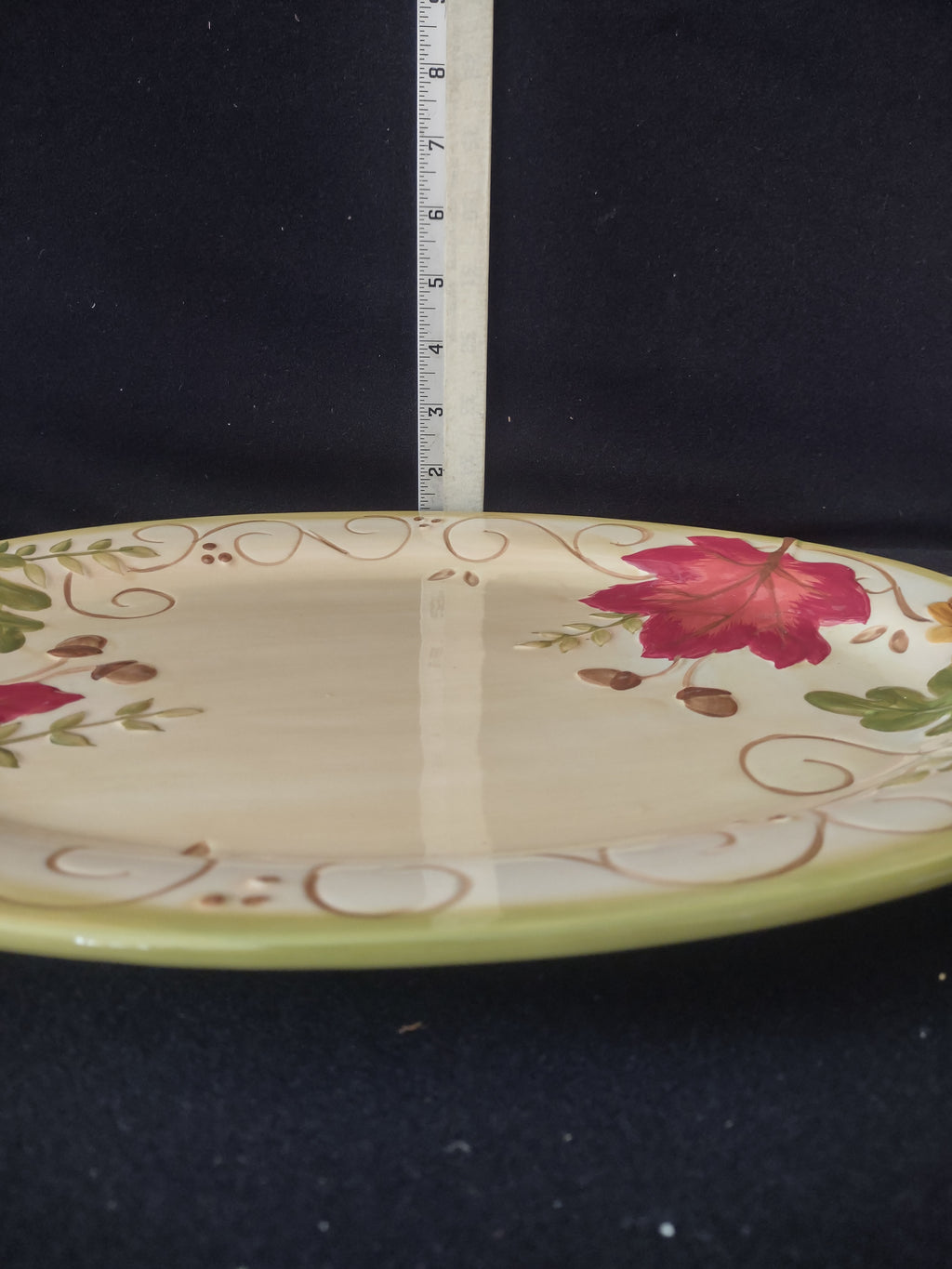 Thanksgiving/Autumn Leaf Lindsey Jordan Harvest Serving Platter (Lot 3485t)