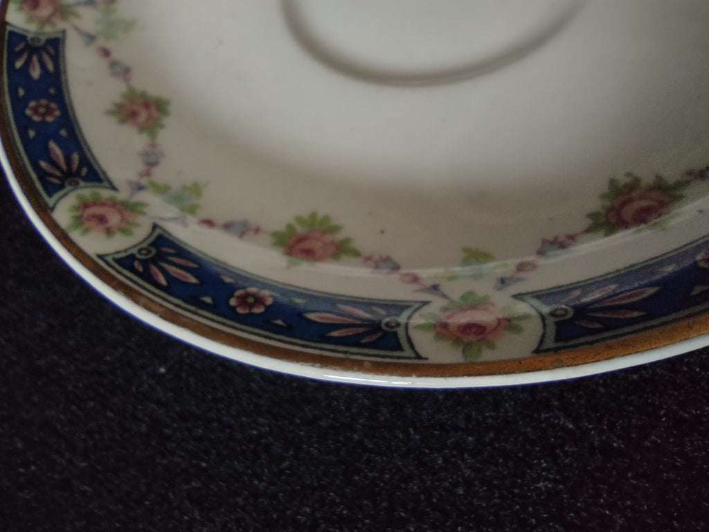 Vintage Johnson Brothers Demitasse Small Saucer Pink Floral (Lot 5641)