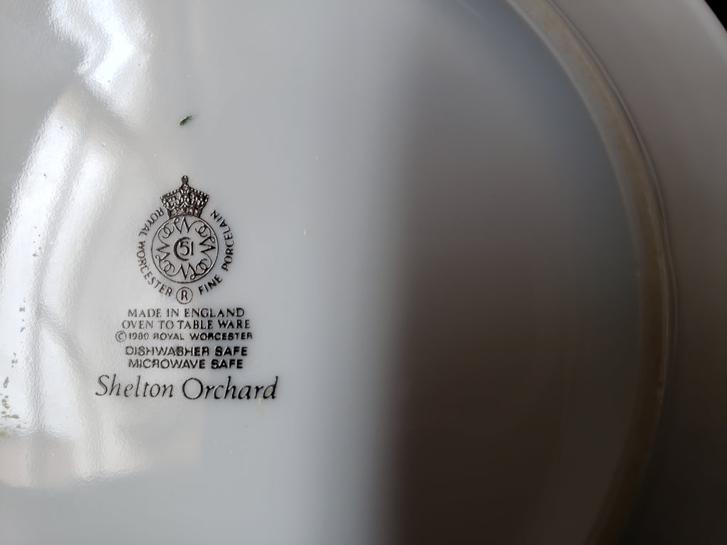 Vintage Royal Worcester Saucer ONLY Shelton Orchard 5-3/4" (lot 2093)