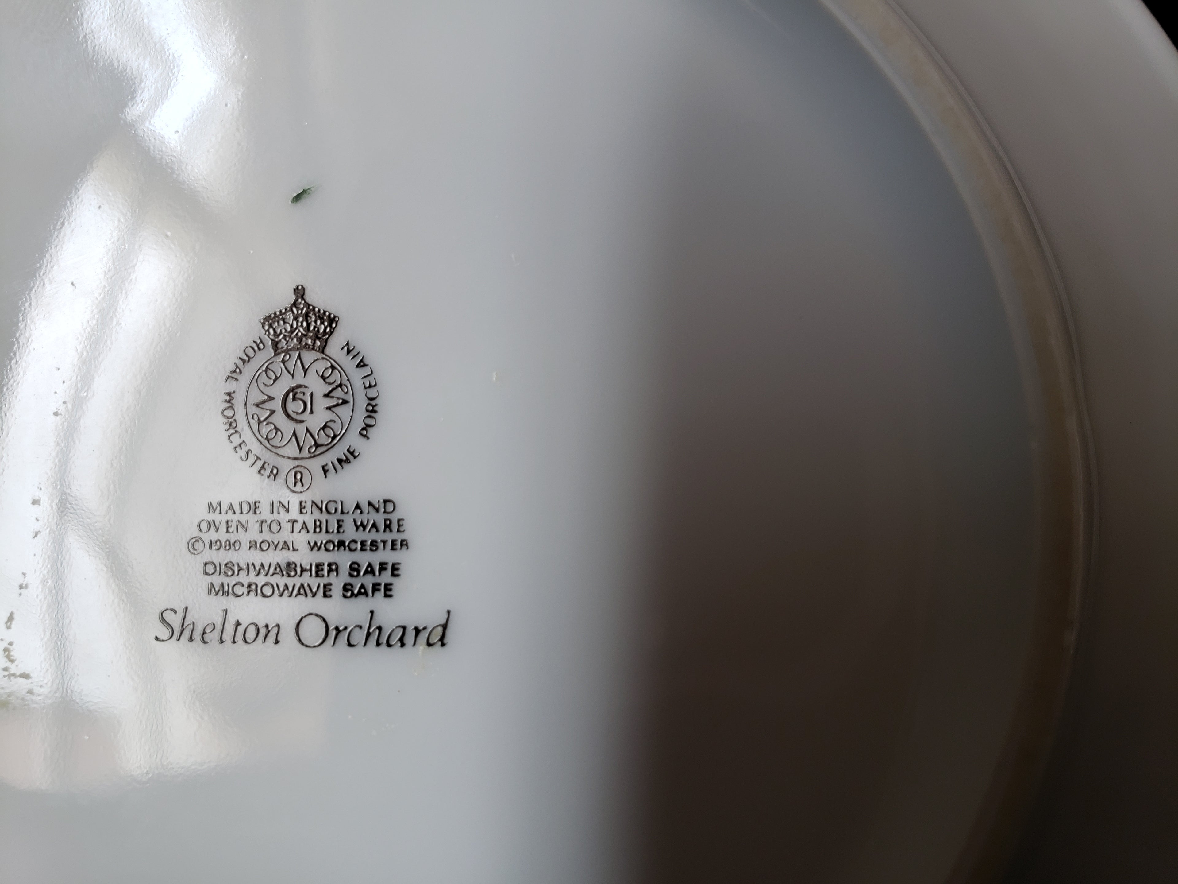 Vintage Royal Worcester Saucer ONLY Shelton Orchard 5-3/4" (lot 2093)
