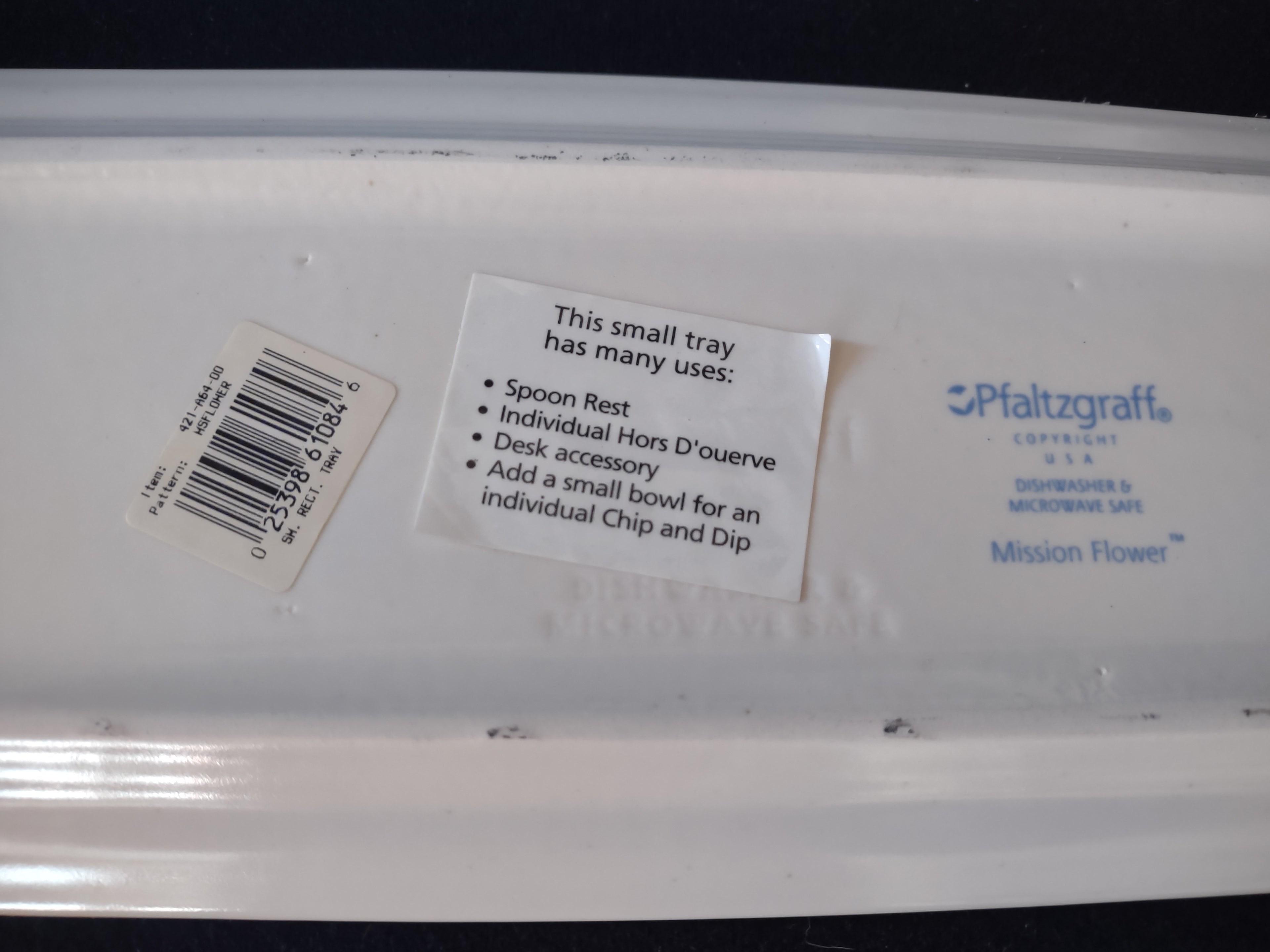Vintage Pfaltzgraff USA Small Serving Platter x 2 Mission Flower (lot 5271)