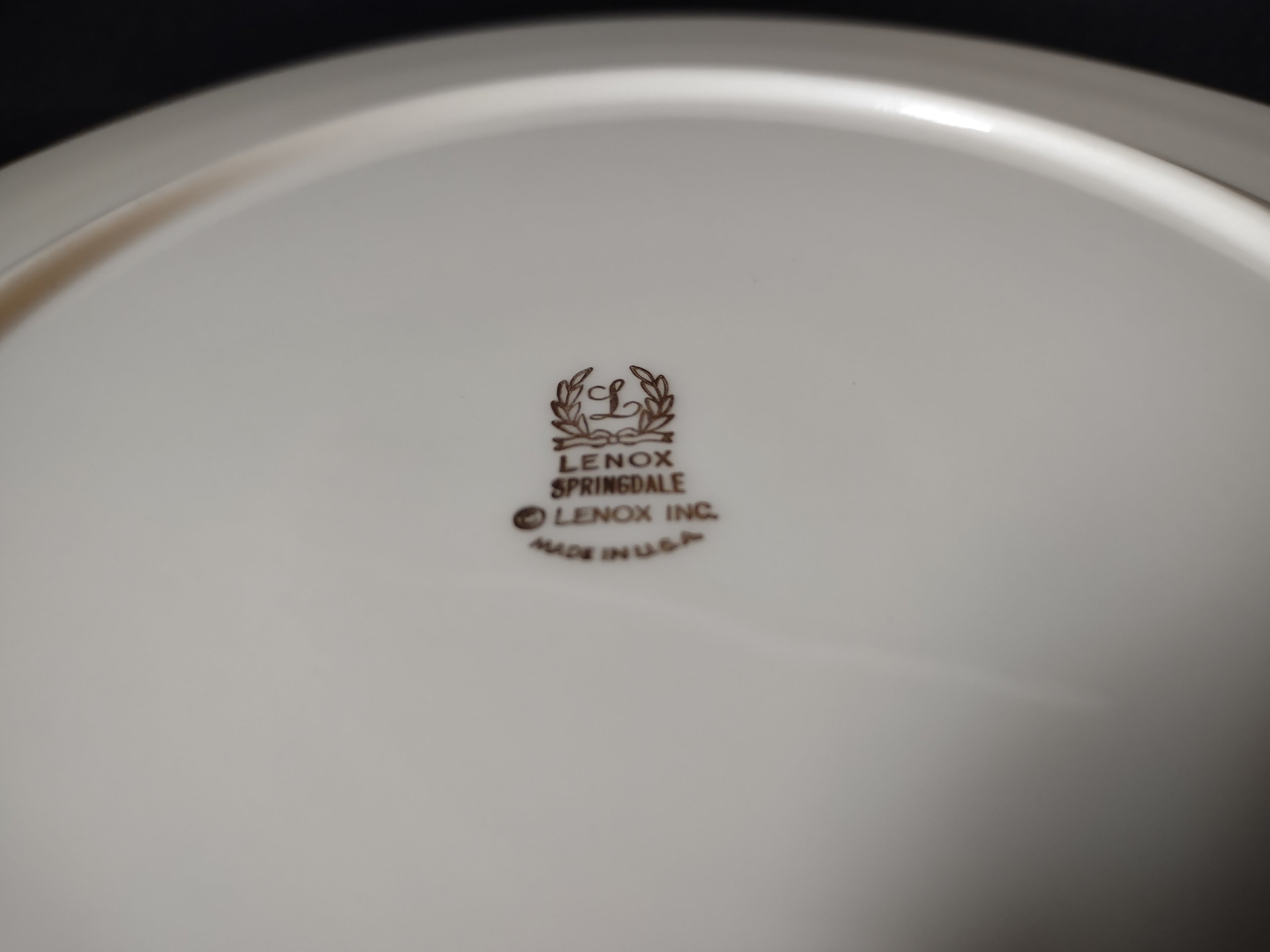 Vintage Lenox Springdale Dinner Plate 10-1/2" (lot 1825)