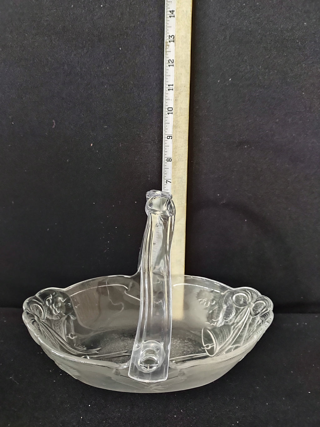 Vintage Christmas Mikasa Holiday Bells Basket Detachable Handle (Lot 3641)