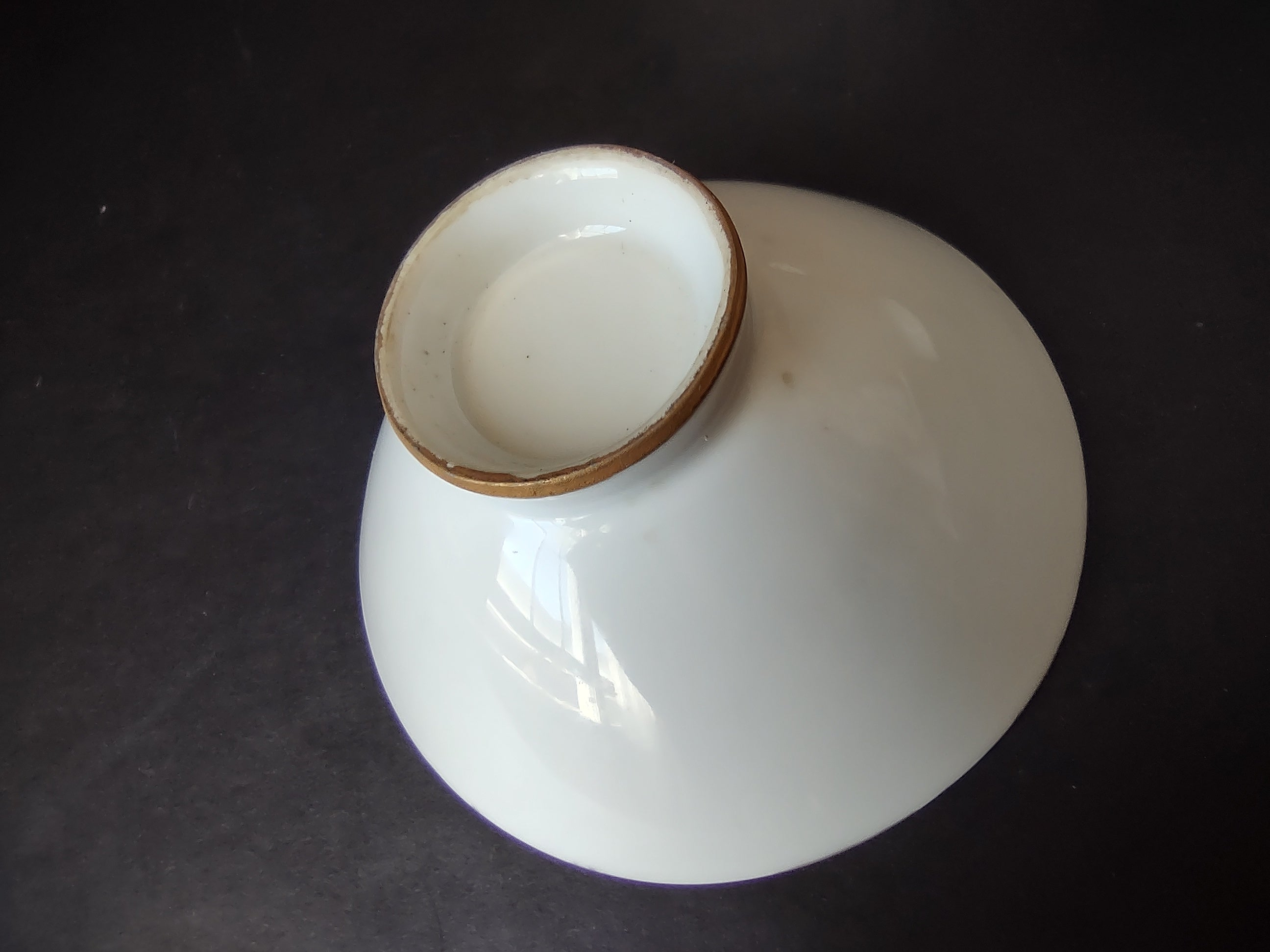 French Cottage Chic Set of 3 Dessert Footed Bowls Blue Berry Design (lot 1095)