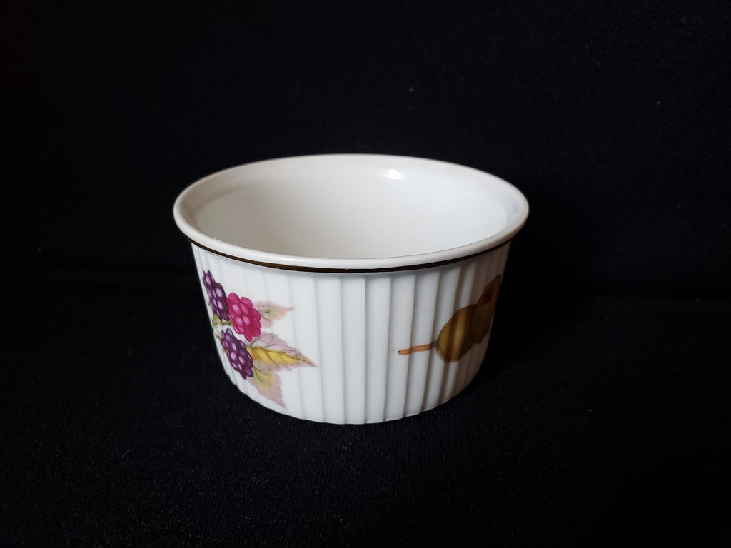 Vintage Royal Worcester Evesham Quiche Souffle Baking Porcelain Dish (lot 2096)