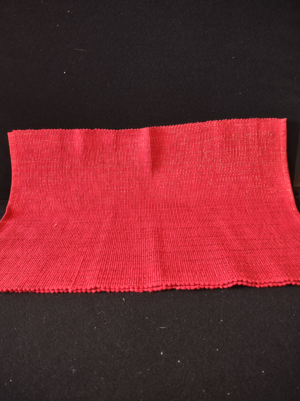 Christmas Holiday Placemat x 4 Sparkle Red Green 19 X 13" (Lot 4361)