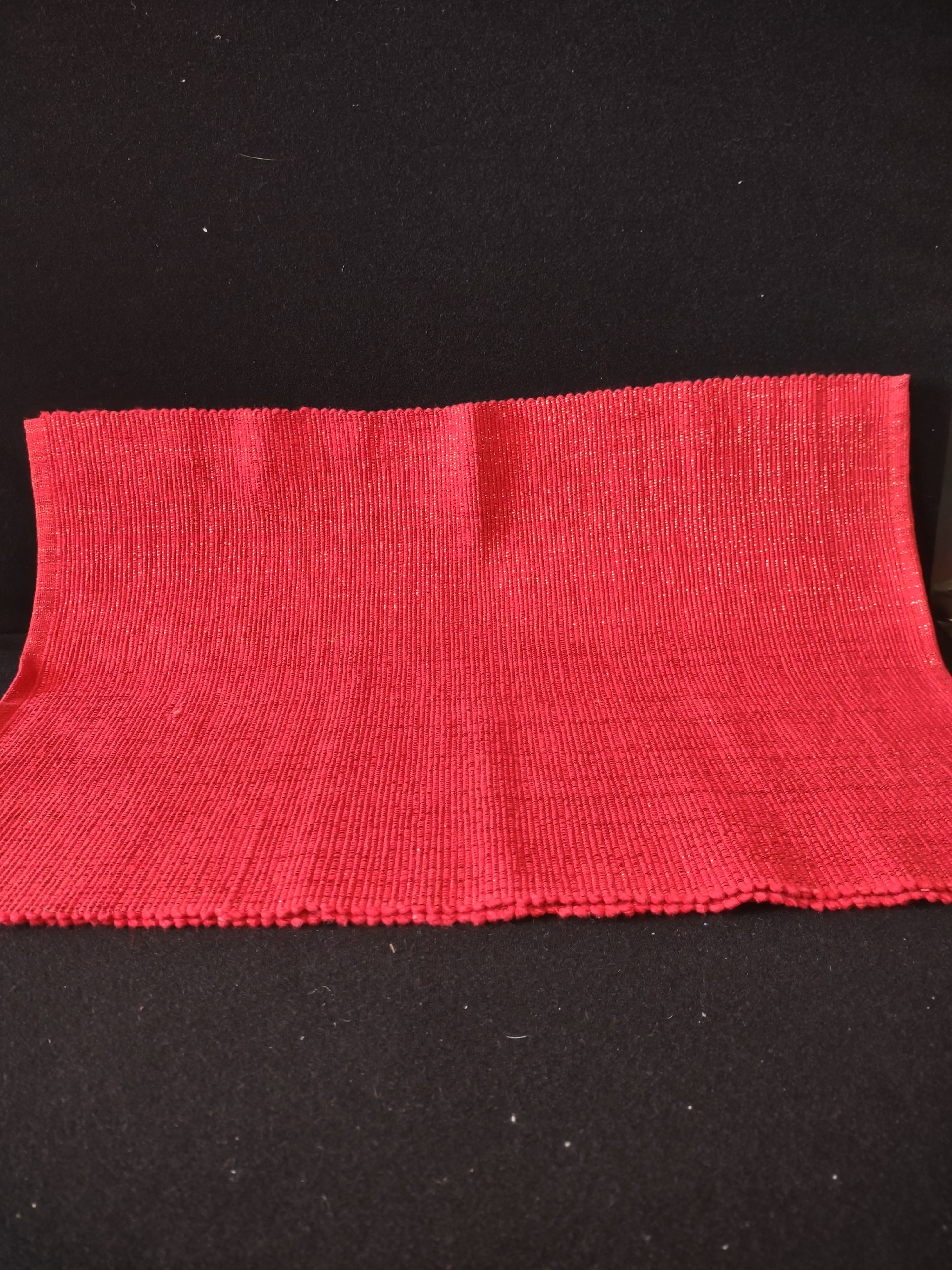Christmas Holiday Placemat x 4 Sparkle Red Green 19 X 13" (Lot 4361)