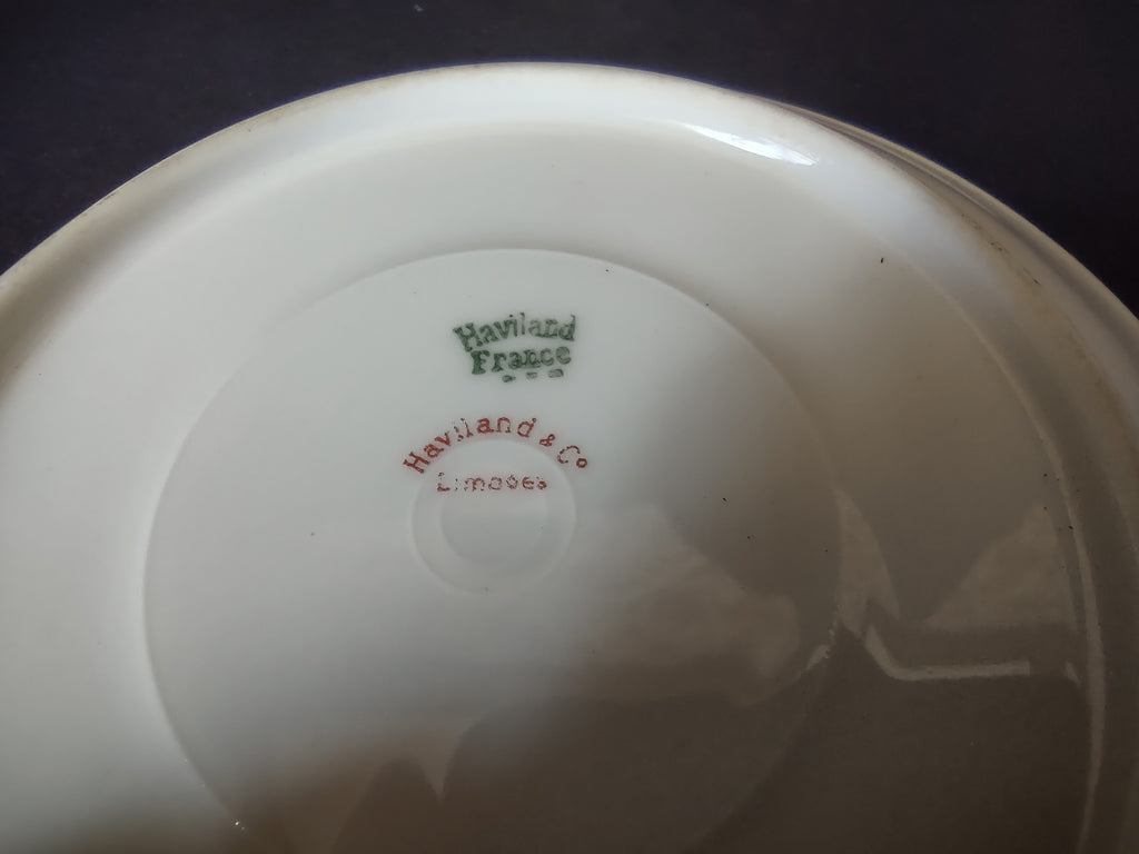 Haviland Limoges Saucer Brown Yellow Design (lot 1054)