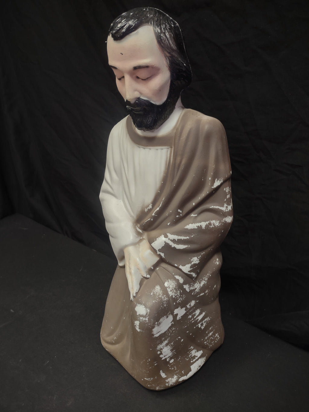 Vintage Blow Mold Christmas Nativity Brown NO LIGHT Joseph 18" (lot 2276)