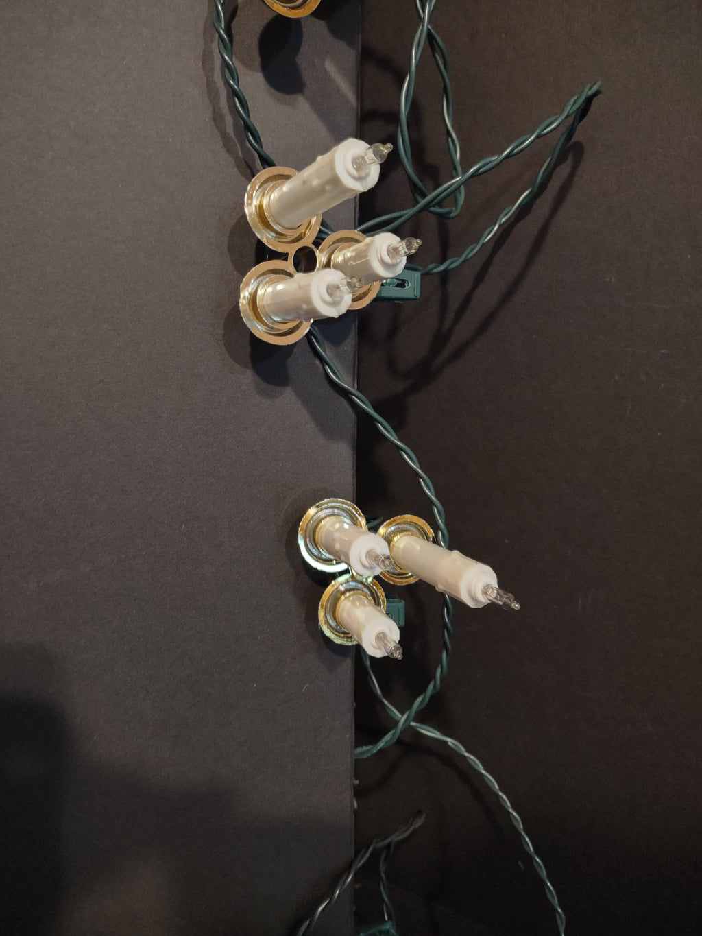 Vintage Clip-on Drip Taper Candles Christmas String Lights (lot 2462)