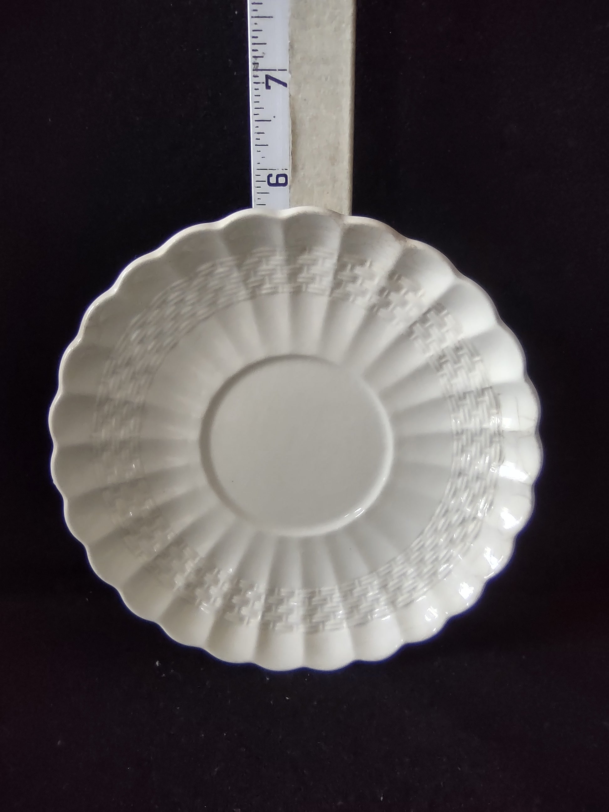 Vintage Copeland Spode Footed Teacup Saucer Chelsea Wicker Earthenware (Lot 5803