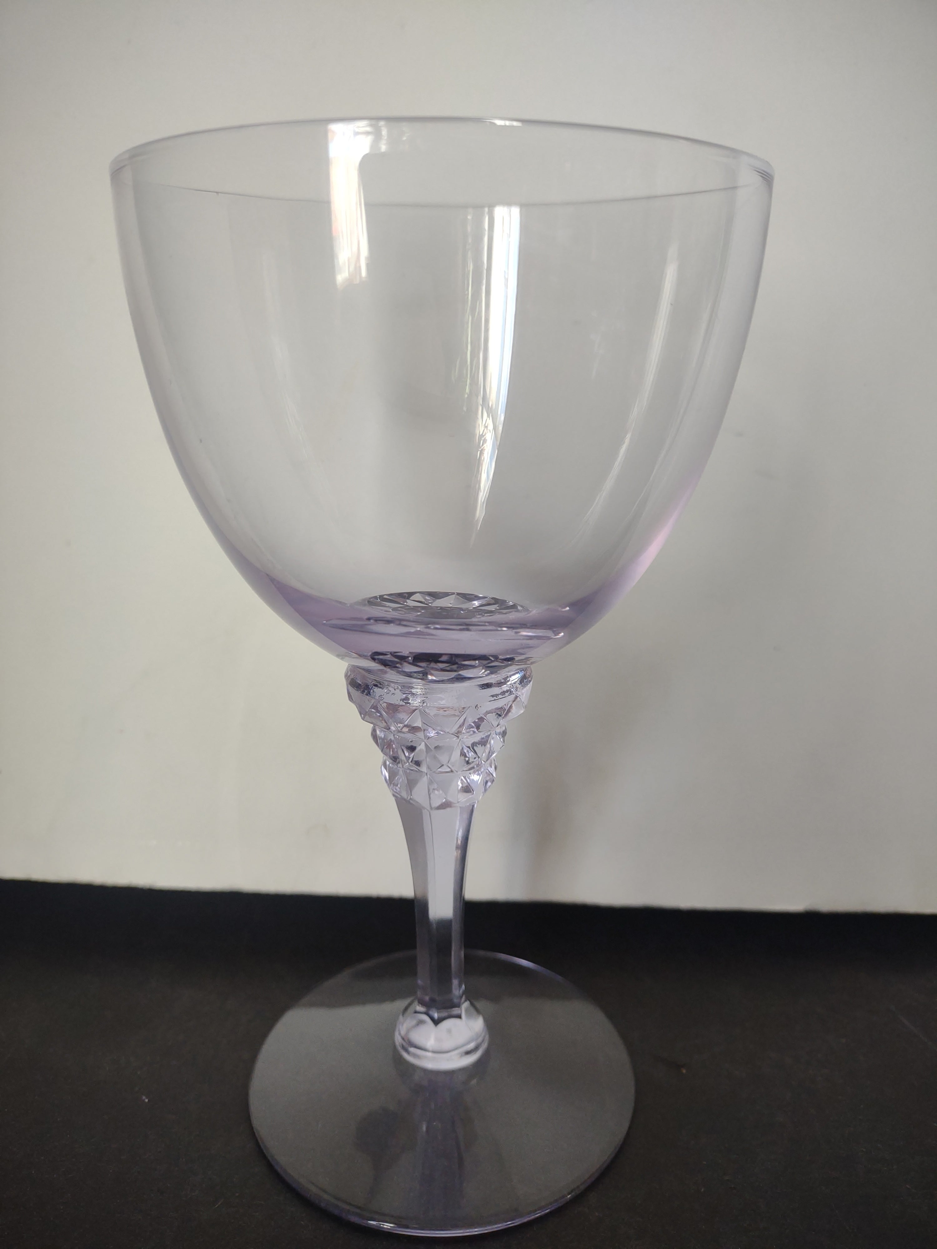 Set of 2 Tiffin Franciscan Twilight Blue Purple Violet 6-1/2" Goblets (lot 2719)