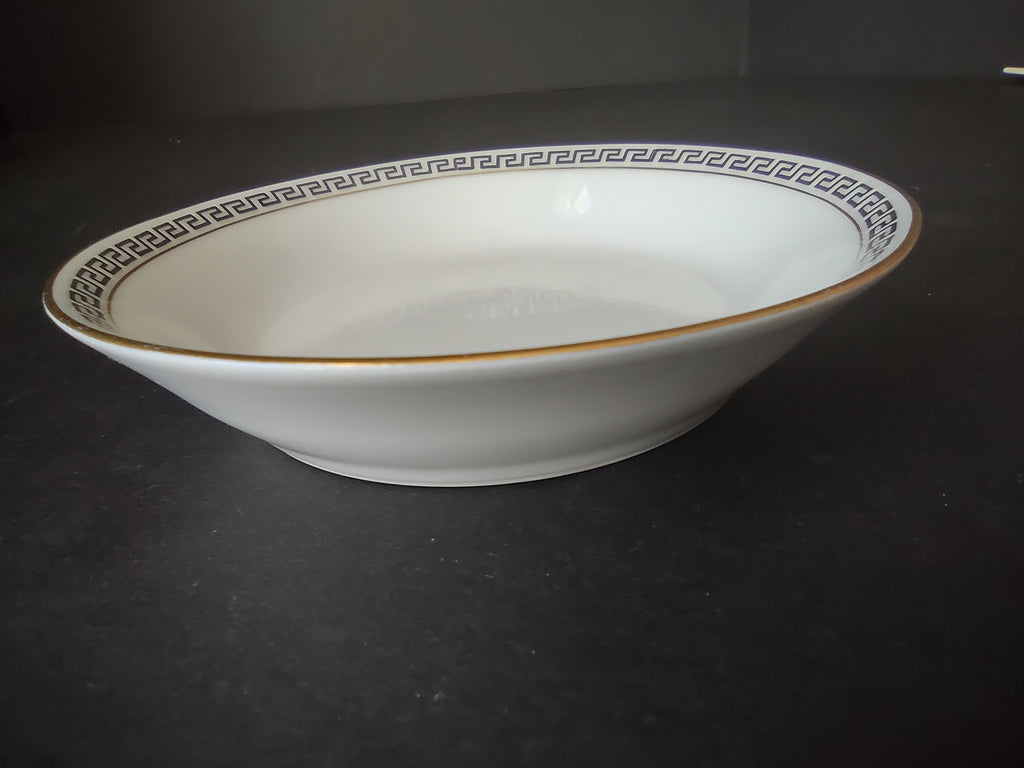 T & V Limoges France Small Bowl Gold Black Decor (lot 1067)