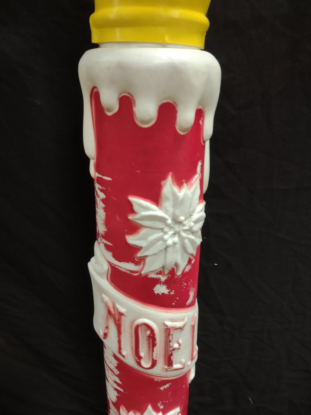 Vintage Christmas Blow Mold Candle Noel 39" (lot 2337)
