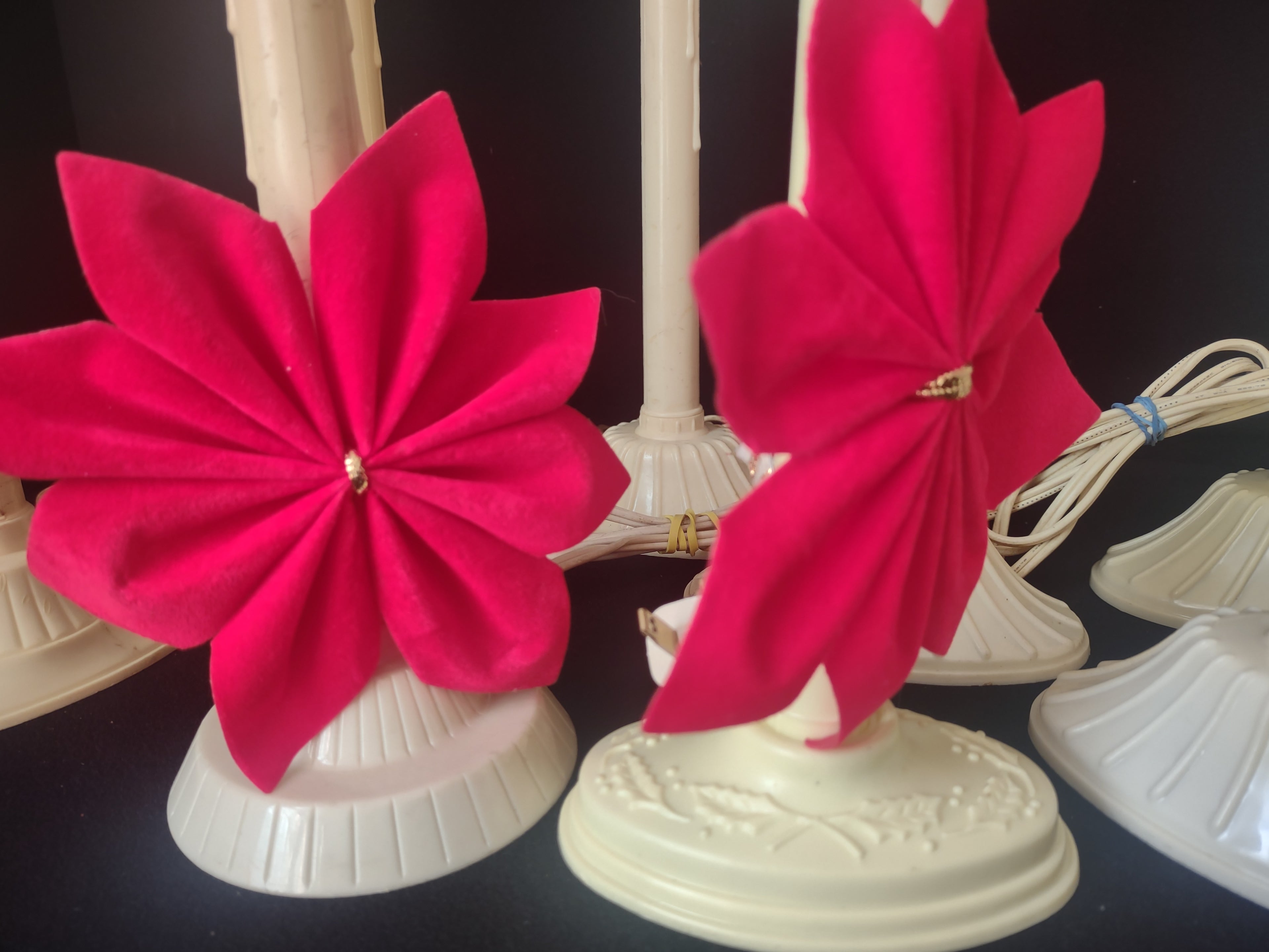 Vintage Set 9 Single Window Electric Drip Candle Candelabra (lot 2342)