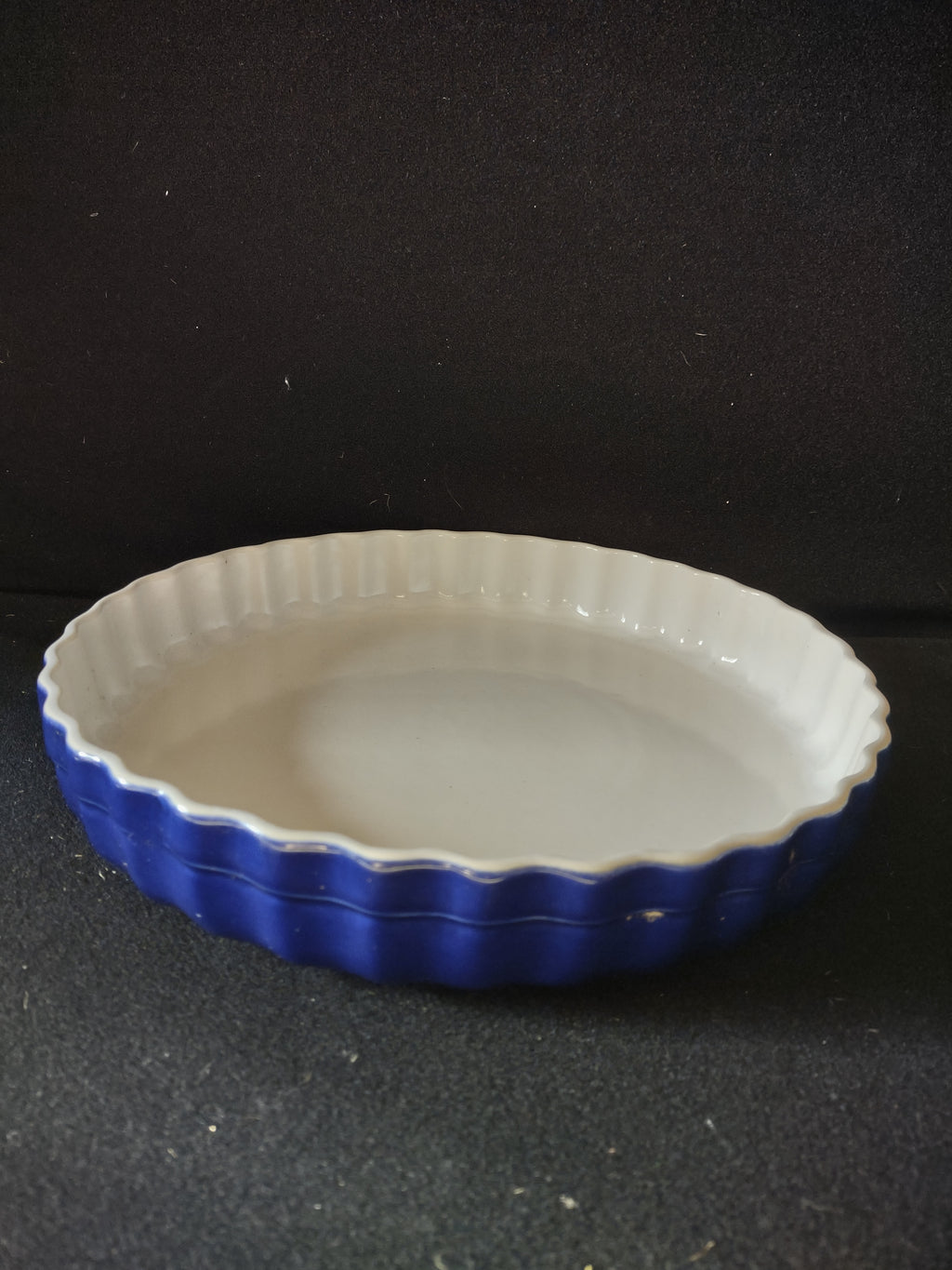 Roscho Coblat Blue 10" Pie Pan Ceramic for Oven Microwave (lot 5216)