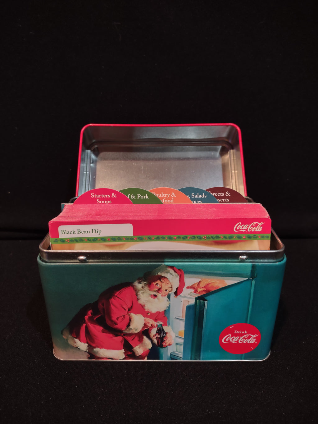 Vintage Cooking with Coca-Cola Recipe Box with Recipes (lot 5418)