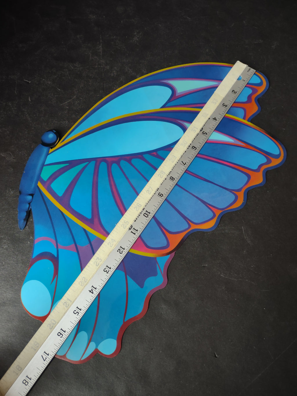 Blue Large Magnetic Butterfly 17" x 9" (lot 5038)