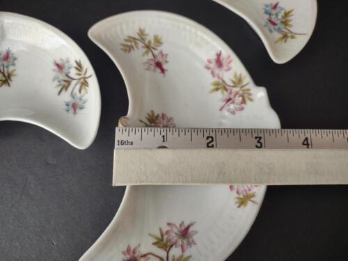 lot 783 GDM CFH Limoges 3 x Bone Plate Blue Pink Flower
