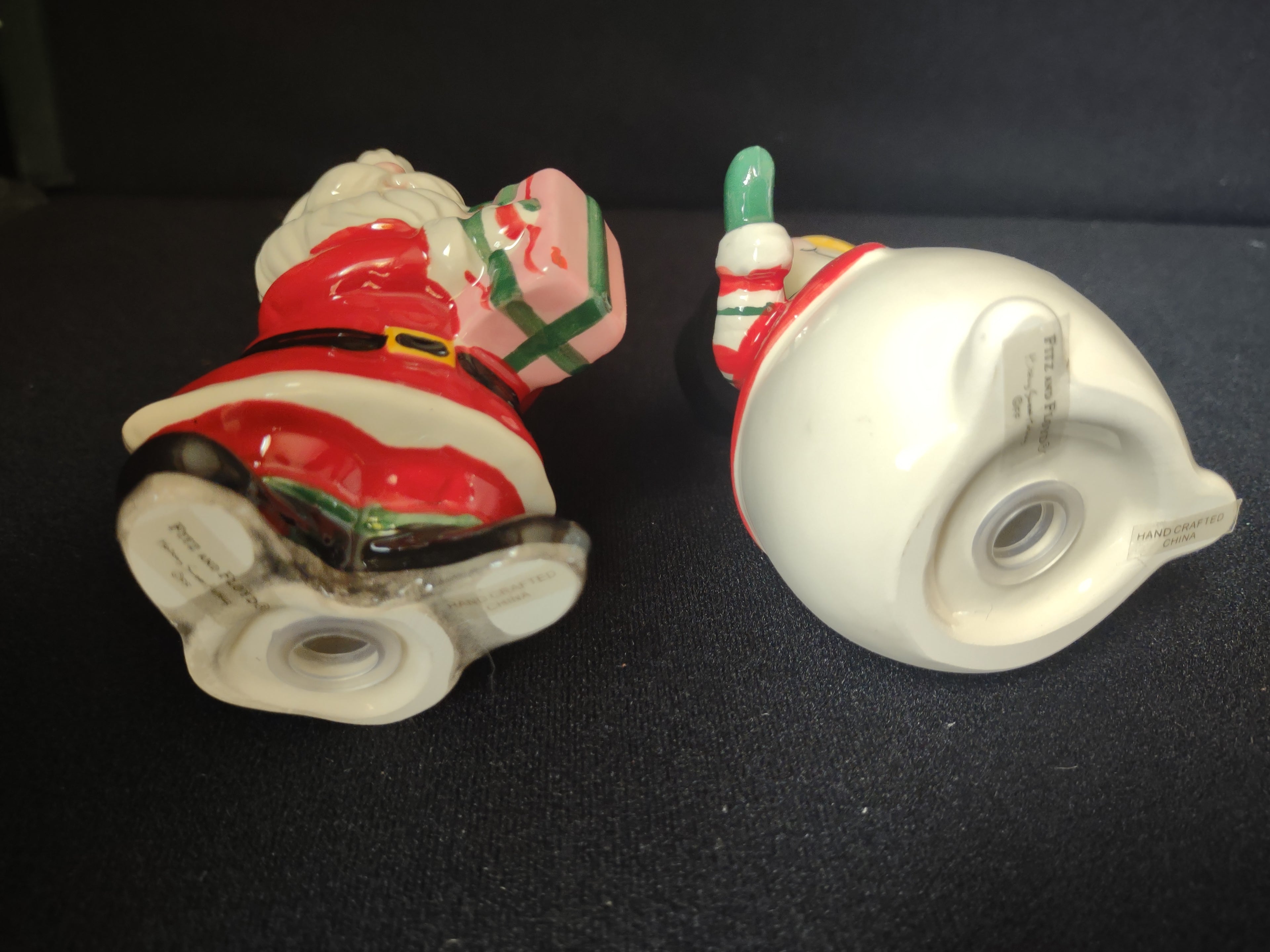 Fitz and Floyd Sweet Holiday Christmas Salt Pepper Shaker (lot 1530)