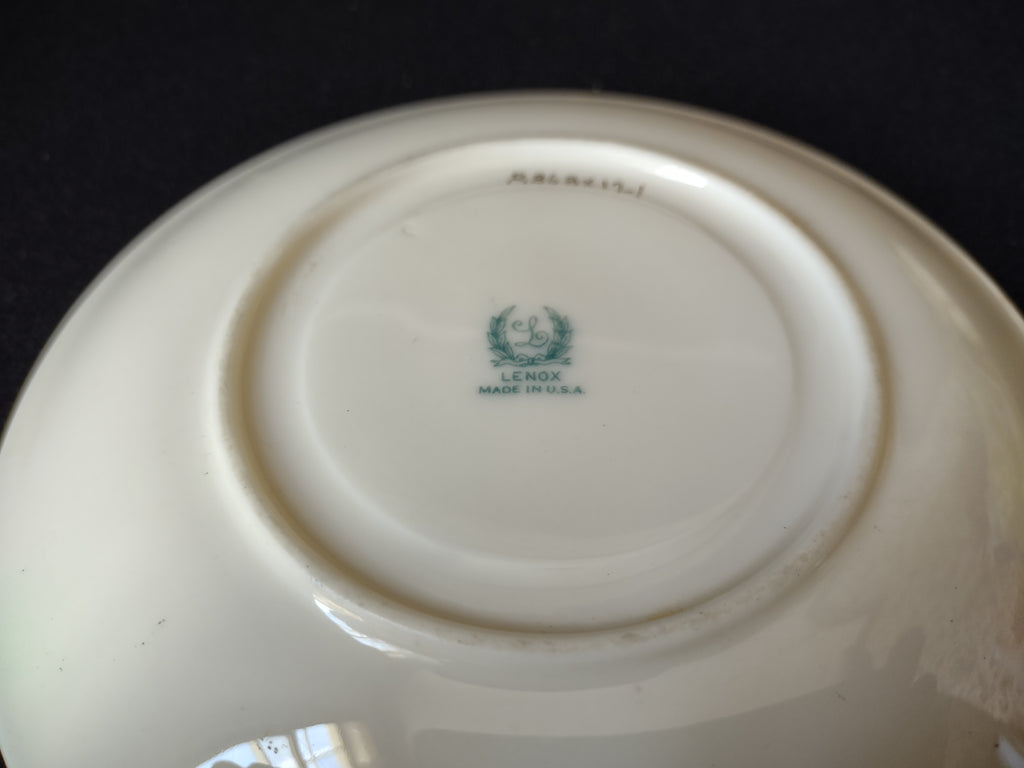 Vintage Lenox Blue Rim Saucer ONLY Blue Stamp (lot 1801)