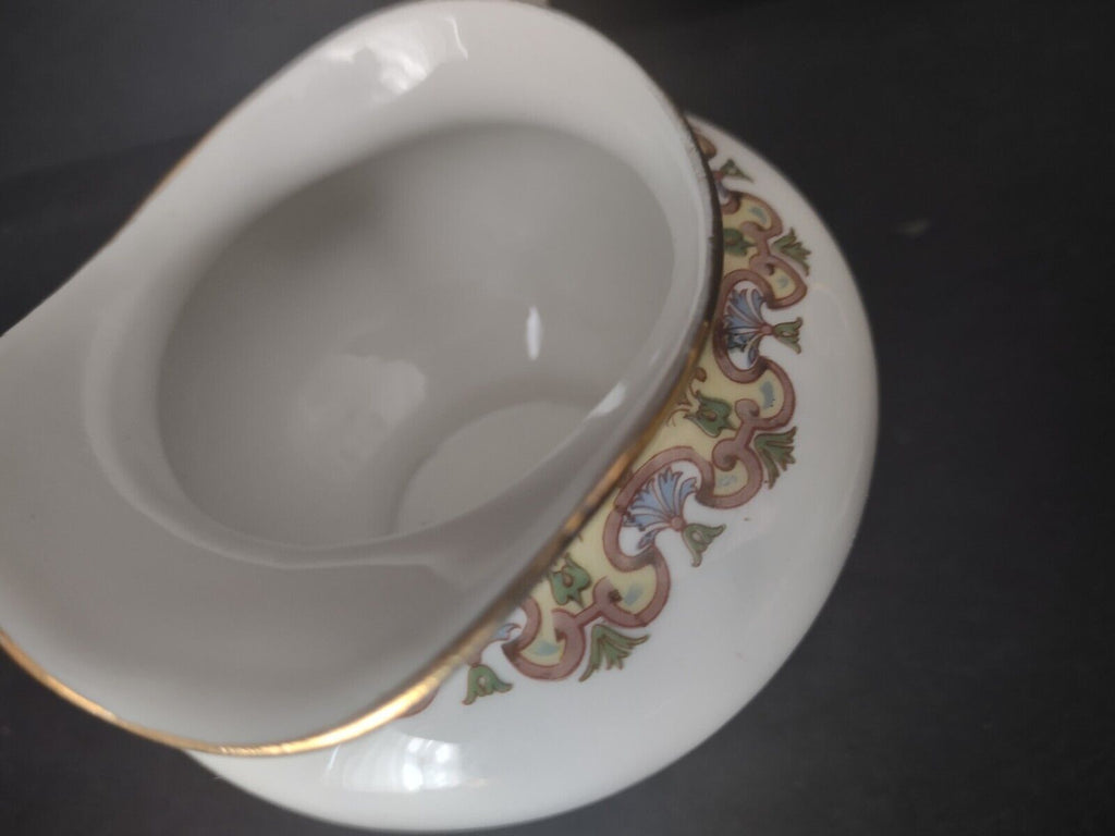 Wm Guerin France Limoges Set Creamer Sugar Bowl Gold Trim (lot 534)