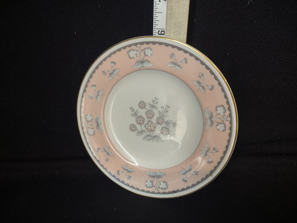 Wedgwood Pimpernel Pink Bread Butter Plate 6" Green Stamp (lot 2763)