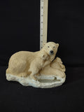 Winter Lenox Watchful Guardian Polar Bear Mother Babies (Lot 3909)