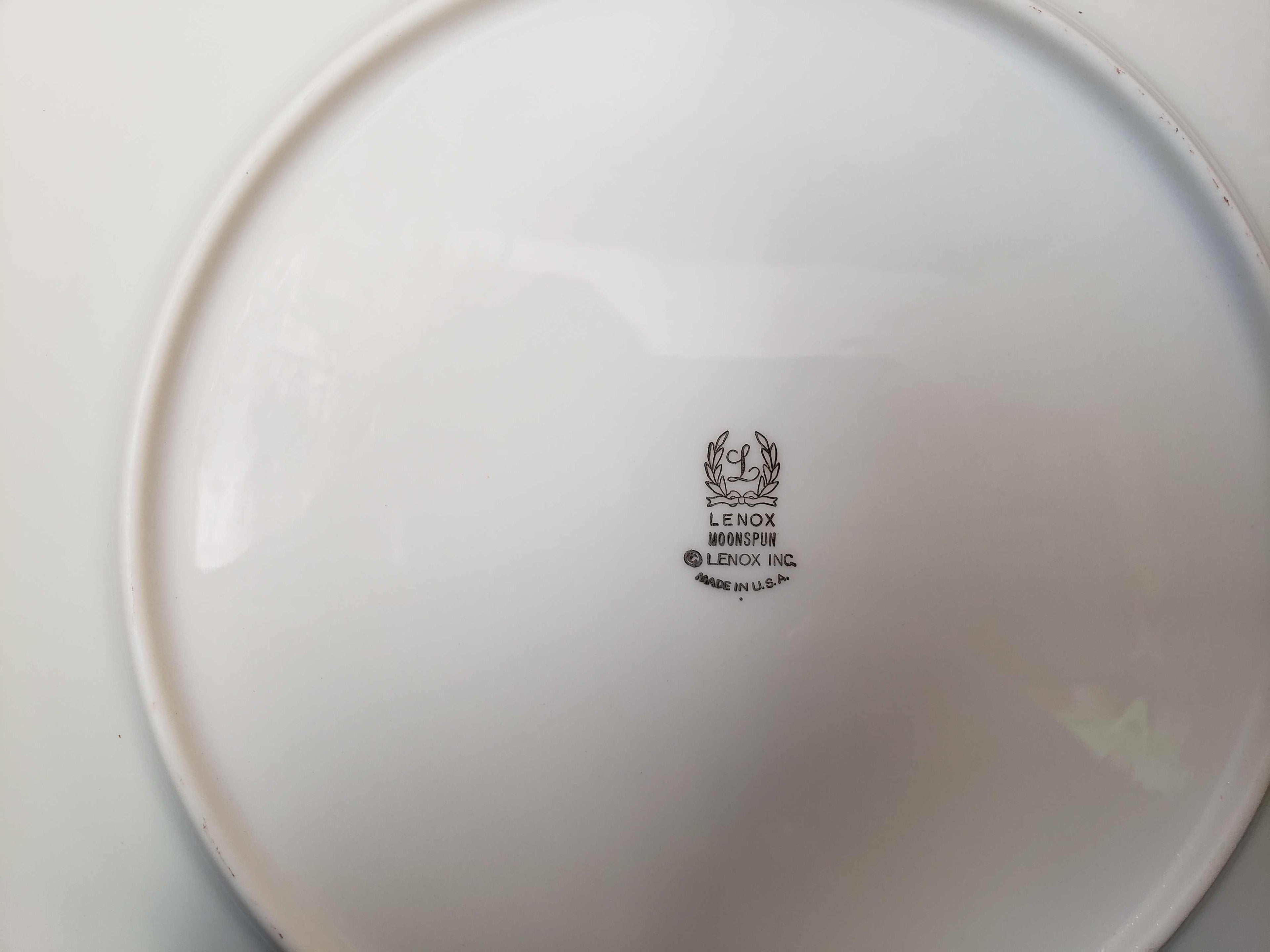 Vintage Lenox Dinner Plate Moonspun 10-3/4" (lot 1979)