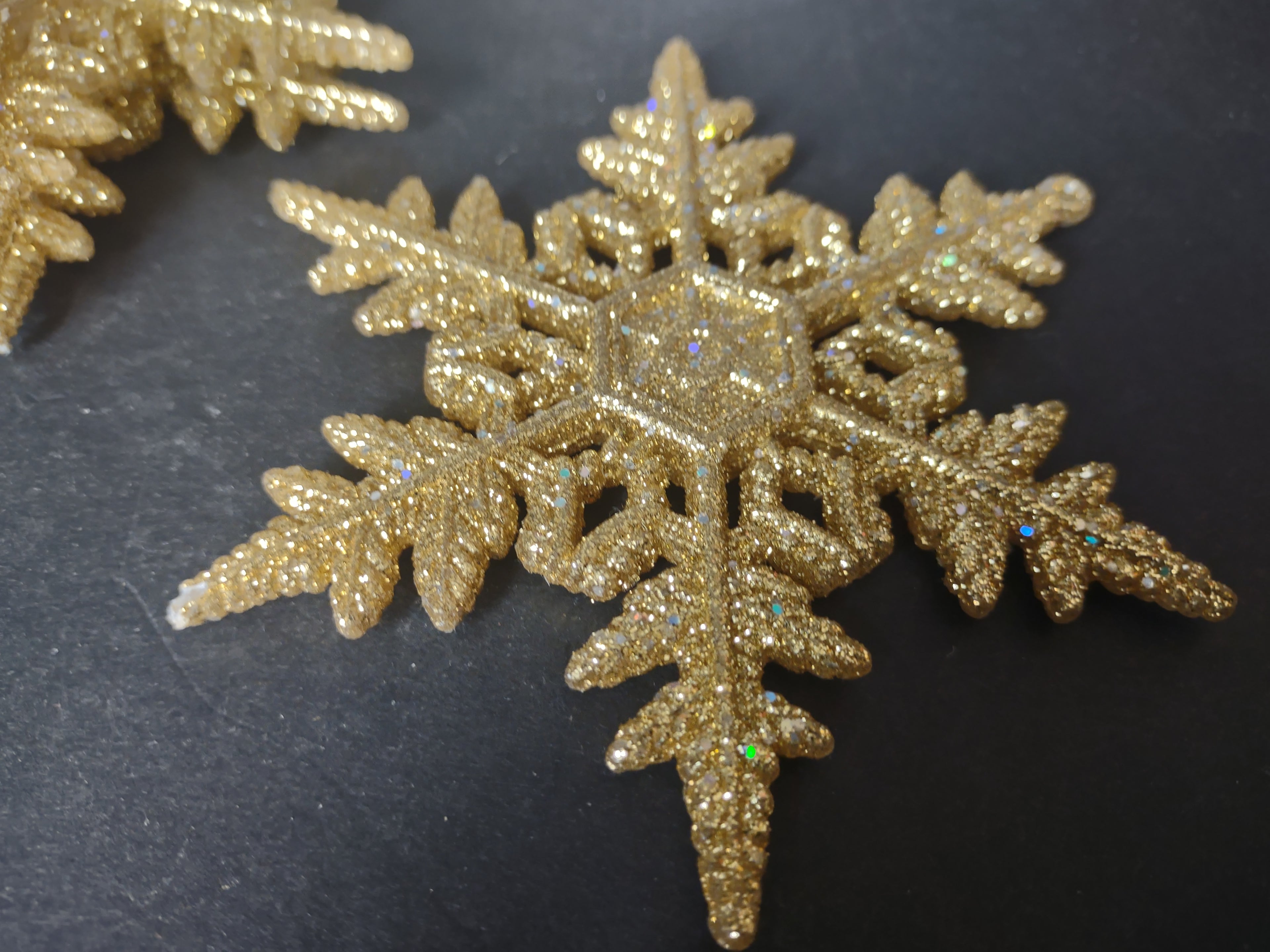 Set Christmas Ornaments Angel Snowflake Santa's Secret Holographic (lot 1754)