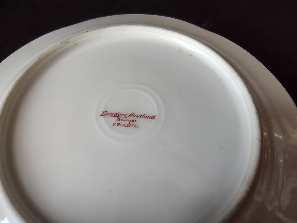 Haviland Limoges Bread Butter Plate Pink Thistle & Daisy (lot 881)