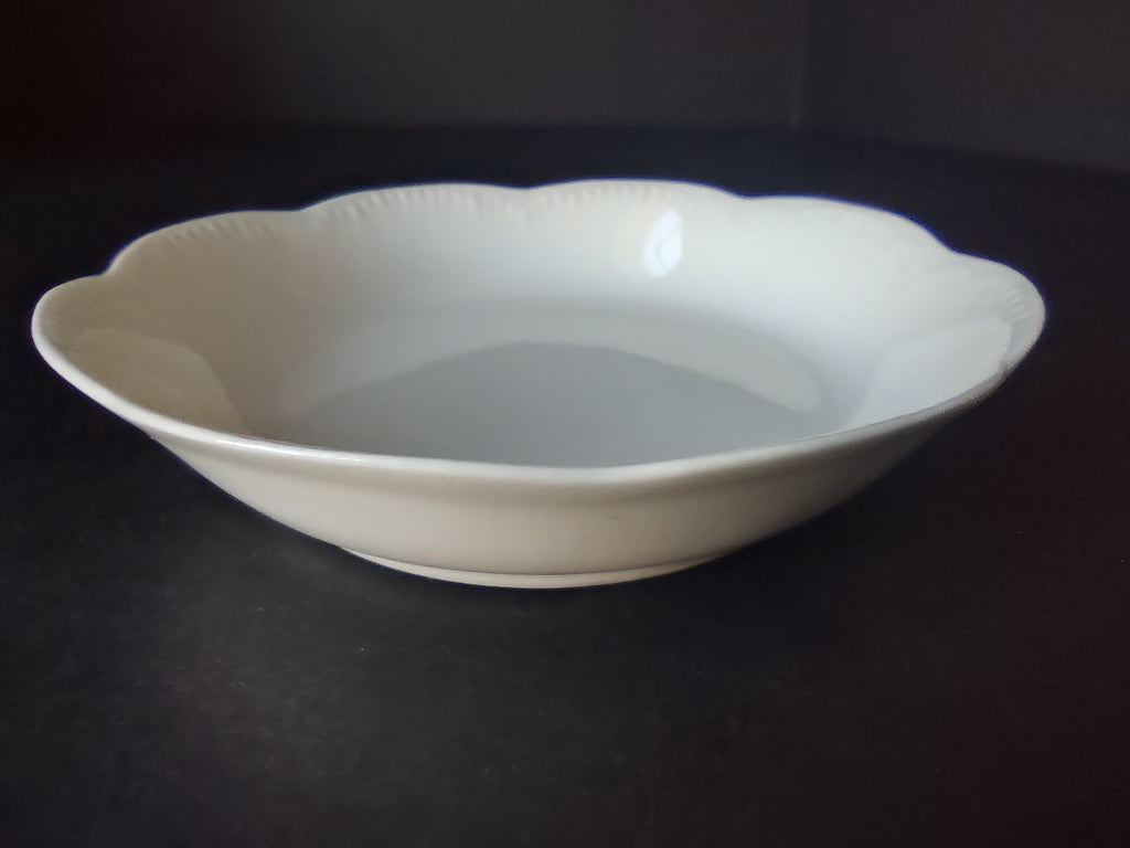 Haviland French Chic Limoges Cranberry Small Bowl Plain White (lot 1047)