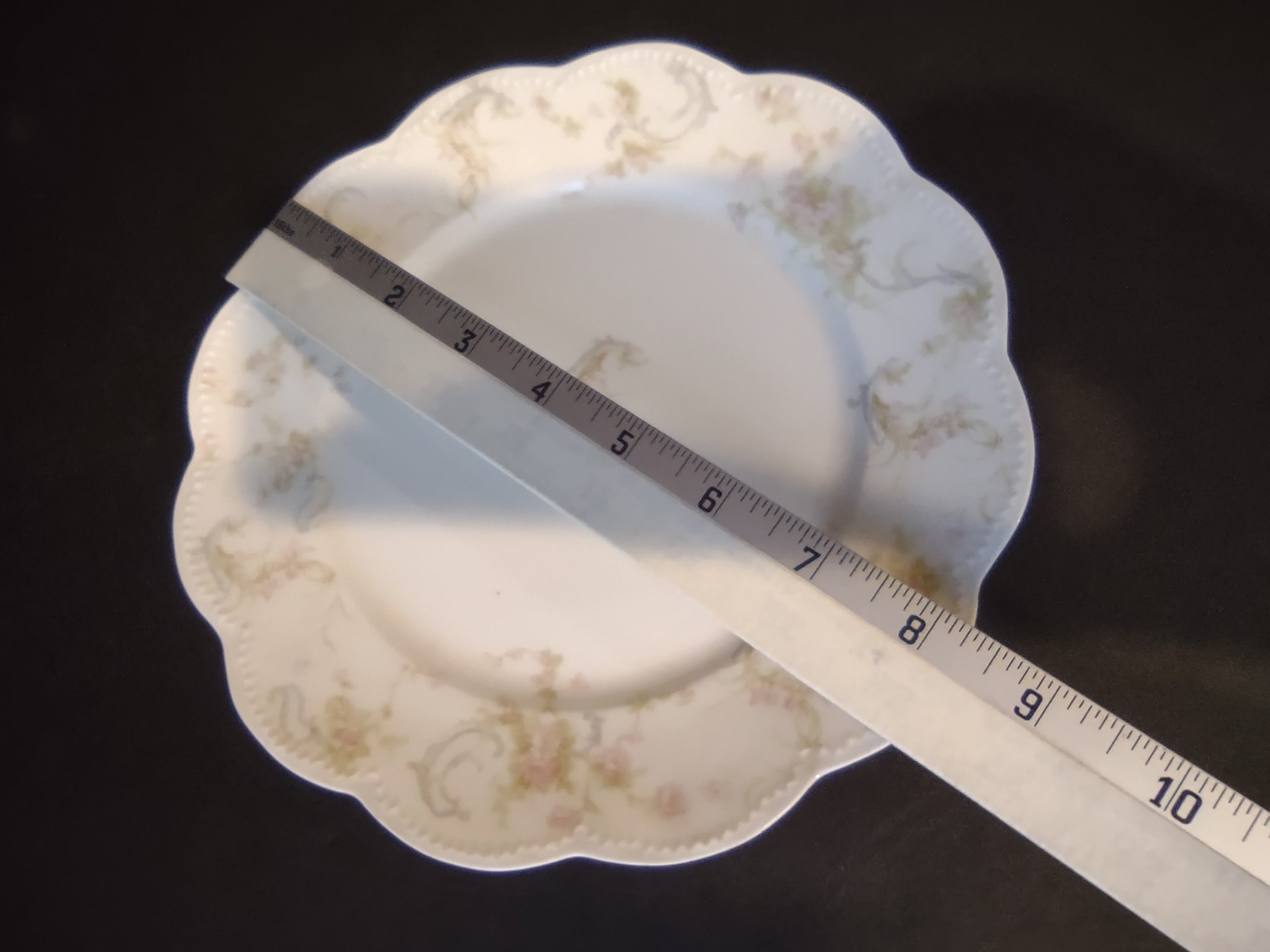 Haviland Limoges French Chic Luncheon/Salad Plate Rose Blue Ribbon (lot 1085)