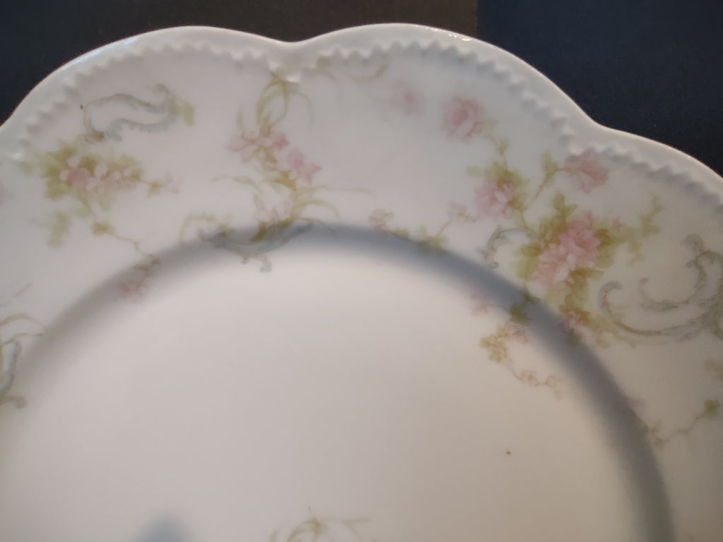 Haviland Limoges French Chic Luncheon/Salad Plate Rose Blue Ribbon (lot 1085)