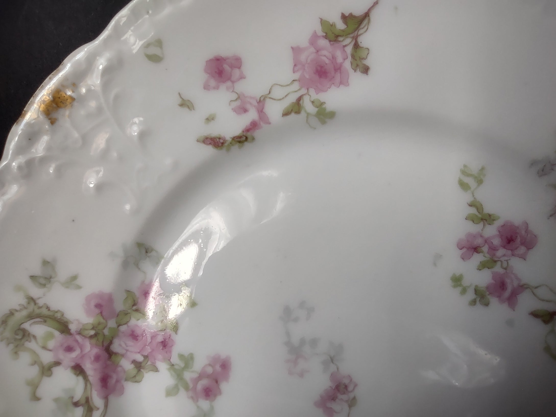 Haviland Limoges Set Luncheon /Salad Dessert Plate Small Bowl Rose (lot 832)